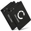 CELLONIC 2x Batteria per Babyphone Compatibile con Philips SCD603, SCD-603/00, SCD-603H, N-S150 - (1100mAh, 3.7V)