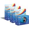GT PHOTO Realishot Splash - Confezione da 3 fotocamere usa e getta impermeabili fino a 6 m, 3×27 foto, pellicola a colori 35 mm ISO 400 con flash integrato ed esposizione automatica - blu