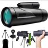 ZTBGY Telescopio monoculare 12 x 50,con supporto per smartphone e treppiede telescopio zoom impermeabile BAK4 Prisma Dual Focus, per adulti/escursionismo/caccia/campeggio/bird watching
