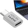 Generic Adattatore USB C ad angolo retto, Adattatore USB C ad angolo PD 140W Connettore ad angolo retto Adattatore di ricarica rapida - Adattatore USB Tipo C 8K 60Hz USB C 4.0 per Tablet Laptop Telefono