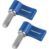 FEICHAO Viti regolabili con impugnatura ad ala singola CNC M5 x 17 M6 x 17 per accessori per fotocamera fotografica (2 pezzi M6 x 17, blu)