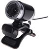 UOHUFIDABFD USB 2.0 Web Camera HD 640480 Resolving Power Webcam Mic for Mini/PC Black And Red Built-in 10m Sound-Absorbing Microphone for Manual Focusing (Color : White) (Black)