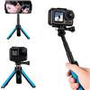 REYGEAK Supporto per treppiede estensibile per selfie stick telescopico per Hero11 Hero 10 Black Hero 9 Hero 8/7/6/5/4, MAX, DJI Osmo Action, Osmo Pocket e altre action camera