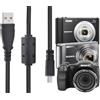 ZHHSUNY Cavo USB per trasferimento dati e ricarica per fotocamera digitale SLR da 1,2 m, compatibile con fotocamera Cyber-Shot DSC-H200, DSC-W370 W800, ricarica, accesso alla fotocamera, download foto