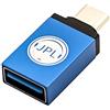 JPL A-01 - Adattatore compatto universale Plug & Play da USB-A a USB-C per trasferimento dati super ad alta velocità - blu/argento