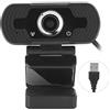 Akozon Webcam Fotocamera per Computer, Videochiamata Desktop W8 1080P Fotocamera NeraWebcam con Telefono per PC Laptop CallLaptop