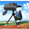 Generic Binocolo ad alta potenza, 80X100 HD Zoom escursionismo Caccia Fotocamera portatile impermeabile esterni Lente ottica Fotografia Telescopio monoculare interni/esterni