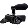 SHEHUALI Videocamera, 1080P HD Professional Digital Video Camera With Mic 16 Million Pixels DV Multifunction Anti-shaking Photographic Machine(A sets)