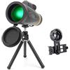 ZXIANGZ Telescopio monoculare 12-16x50, telescopio monoculare portatile con zoom elevato con lente prisma BAK4 monoculare con adattatore per smartphone e treppiede per l'osservazione degli uccelli, per inter