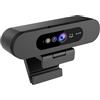 MOERTEK Webcam HD 2K con riconoscimento facciale Windows Hello, fotocamera per computer con microfono, copertura per privacy, webcam per computer portatile per videoconferenze, live, streaming