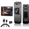 Generic Mini fotocamera 1080P HD, videoregistratore indossabile con scheda SD da 32 GB, visione notturna e display da 1,3 pollici, obiettivo girevole a 180° per forze dell'ordine, sicurezza, sport, consegna