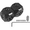 NovelGoal Staffa per foro per vite, adattatore magico cubico per montaggio da 1/4 3/8, compatibile con fotocamere DSLR Go-pro Gabbia, flash, microfono, monitor, staffa treppiede (cubo B a doppio