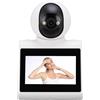 Plyisty Camera di Videochiamata a Due Vie HD, Telecamera di Sicurezza Interna WiFi con Rilevamento di Movimenti per la Videochiamata Smart Alarm Calling Dispositivo per la Sicurezza (32GB)