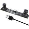 MMlove Modulo fotocamera stereo USB 1200P con otturatore globale sincrono a doppia lente 60 FPS/120 FPS, webcam 3D ad alta velocità, angolo di visione a 94 °, fotocamera Lightburn per riconoscimento
