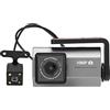 Sxhlseller Dash Cam Anteriore Posteriore da 3 Pollici per Auto, 1080P Full HD Grandangolare nel Supporto per Telecamera per Auto Registrazione in Loop, Telecamera per Cruscotto con