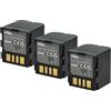 vhbw 3x batteria compatibile con JVC GR-D245EG, GR-D245E, GR-D250US, GR-D250U, GR-D250, GR-D247 videocamera camcorder (1200mAh, 7,2V, Li-Ion)