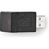 NEDIS Adattatore USB | USB 2.0 | spina USB-A | presa USB-A | nichelato | angolo di 270° | PVC | ABS | nero | sacchetto di plastica