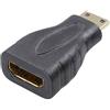 SPEAKA Professional SP-7869908 - Adattatore HDMI, 1 connettore HDMI maschio C mini a 1 HDMI femmina, contatti placcati in oro, colore: Nero