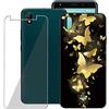 CXKJ Custodia per Wiko Y61 (5.99 Pollice) Nero Cover + Pellicola Vetro Temperato, Morbido Silicone Custodie Protettivo TPU Gel Cover Protezione Slim Anti Case per Wiko Y61 - CX25