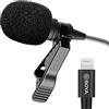 Boya BY-M2 - Microfono universale Lavalier con clip digitale omnidirezionale con cavo Lightning staccabile per dispositivi iOS, smartphone e fotocamere