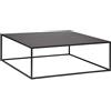 ATMOSPHERA CREATEUR D'INTERIEUR Atmosphera - Tavolino quadrato Gota, acciaio nero, 100 x 100 x 36 cm - Per soggiorno, ufficio