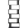 Rebecca Mobili Libreria Scaffale Nero Moderno Legno 6 Ripiani Arredo Ufficio Salotto - 190 x 60 x 24 cm (H x L x P) - Art. RE6022
