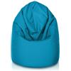 Bepouf - Pouf a Sacco Morbido in Poliestere con Imbottitura in Palline di Polistirolo, Poltrona a Sacco Adatta per Camera e Salotto - Dimensione Mega 135x85, Colore Azzurro