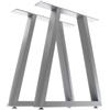 XPOtool Set 2 gambe per tavolo a trapezio 60x72 cm base tavolo stile industriale grigio