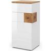 Vicco Mobiletto bagno Eden, Bianco lucido, 40 x 84 cm, per montaggio a parete con suddivisione interna variabile