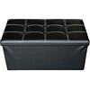 Rebecca Mobili Puff contenitore poggiapiedi nero, arredamento moderno, casa salotto living - Misure 38 x 76 x 38 cm (HxLxP) - Art. RE4621