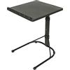 LANTUS Scrivania per Laptop, Tavolino da Divano Laterale Porta PC con Altezza Regolabile e Ruote, Supporto Computer per Casa e Ufficio, Metallo e Legno-43 * 43 * 69 cm (nero)