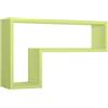 MODULARREDO | LETTERA Mensola da Muro, Pensile Bagno, Mensola da Parete, Scaffale da Parete, Verde, 61x37 p15.5 cm - Made in Italy