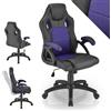 Juskys Sedia racing da scrivania Montreal viola| Braccioli imbottiti e schienale ergonomico | Sedia da ufficio Sedia girevole Sedia da gaming