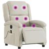 vidaXL Poltrona Massaggiante Reclinabile Elettrica Crema Velluto, Poltrona massaggiante, Poltrona elettrica massaggiante, Poltrona da Ufficio
