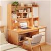 HaoJieHan Scrivania per Computer con Cassetti, Tavolo per Computer Compatto, con Ripiani/Cassetto/Scaffale per Tavolo da Studio per Laptop per Ufficio Domestico B,164x100x45cm