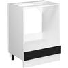 Vicco Mobile per forno da incasso R-Line, Nero lucido, 60 cm senza piano di lavoro, per la libera combinazione all'interno di sistemi cucina modulari