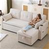 Rvjiahe Divano letto con funzione letto, divano a L, design moderno, mobili imbottiti, divano, poltrona lounge con spazio di archiviazione, con portabicchieri, divano letto per soggiorno, intercambiabile a