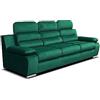 Robin Inspire Amber Divano 3 Posti Con Funzione Letto Sofà Per Il Soggiorno Sofa Per La Camera Da Letto Divano Divani 238 x 96 x 95 cm Tessuto Kronos Verde Bottiglia