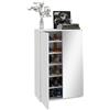 HOMCOM, Scarpiera con specchio, per 18 paia di scarpe, con 5 ripiani regolabili, per ingresso, 60 x 32 x 95 cm, colore bianco