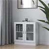 JHQHSM Armadietto con Vetrina, Armadio Da Ufficio Libreria Mobile Contenitore Libreria bassa Adatto per Soggiorno Camera da letto Corridoi Ufficio Bianco 82,5x30,5x80 cm Legno Multistrato