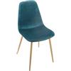 ATMOSPHERA CREATEUR D'INTERIEUR - Sedia in velluto blu anatra