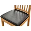 Qiden Coprisedia Elasticizzato 2/4/6 Pezzi in Ecopelle - Senza Schienale, Impermeabile per Sala da Pranzo - Nero-2 (36-48cm)