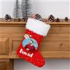 Wanapix | Calza Befana Personalizzata con Foto e Testo | Calze Natalizie | Decorazioni di Natale per Camino | 21x43 cm | Elfo Bambino