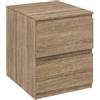 5 five simply smart 5five - cassettiera dolo a 2 cassetti effetto legno naturale