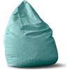 Lumaland Poltrona Sacco Pouf Puff Luxury XL Plus Comfortline 220 lt Cuciture rinforzate Turchese