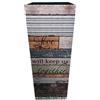 Rebecca Mobili Porta Bastoni da Passeggio, Porta Ombrello Vintage, Mdf Canvas, Marrone Beige, Arredamento Casa Ufficio - Misure: 50 x 20 x 20 cm (HxLxP) - Art. RE6389