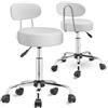Casaria® Sgabello Girevole 360°C Set da 2 con Schienale Altezza 46-60cm Spessore 10cm Sedia Ufficio Sgabelli da Lavoro