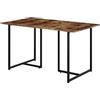 Vicco Tavolo da pranzo Merido, Rovere rustico/nero, 140 x 80 cm, adatto per 4 persone, superficie facile da pulire