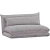 EVERGREENWEB MATERASSI & BEDS EVERGREENWEB Piccolo Divano Letto Salvaspazio, Poltrona con Schienale Pieghevole 5 Livelli, Tessuto Sfoderabile Grigio, Comodo Pouf Letto 2in1 Trasformabile in Materasso 120x180 cm Cuscino Rimuovibile