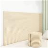 SkyFace 3D Autoadesivo Pannelli Imbottiti per Pareti Bambini DIY Tagliabile Pannello Imbottito, Testiera Cuscino da Parete Letto Spugna Sddensata Parete Letto Decorativi (Bianco crema, 40 x 200 cm)